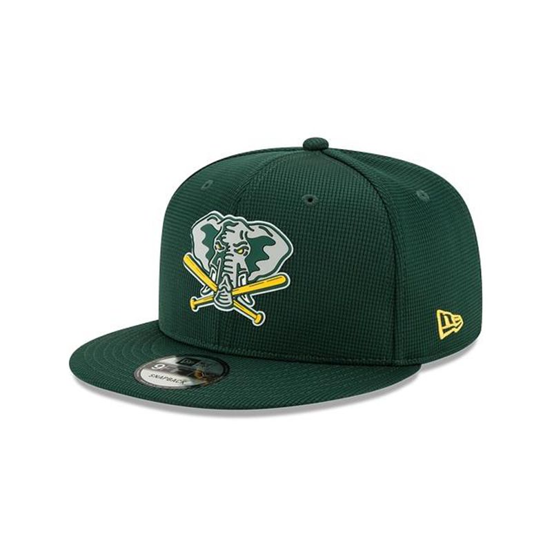 MLB Oakland Athletics Clubhouse Collection 9Fifty Snapback (RFO9807) - Green New Era Caps